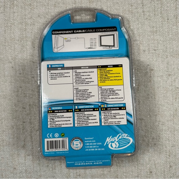 NEW Mad Catz Pro Series Nintendo Wii S - Video AV Cable 9.8ft - Picture 4 of 8